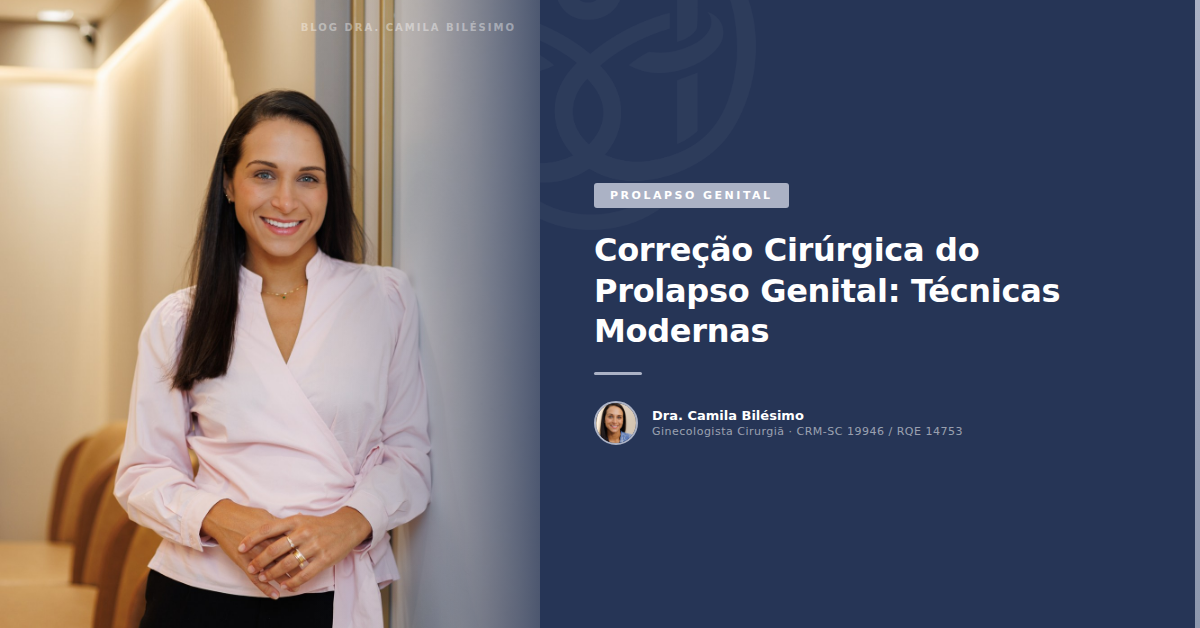 Correção Cirúrgica do Prolapso Genital: Técnicas Modernas